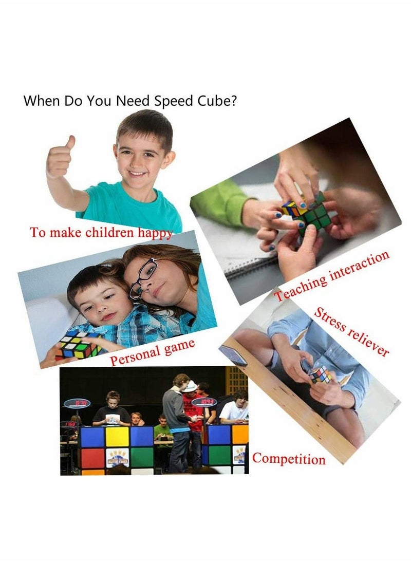 مكعب روبيك مكعب السرعة دوران سلس مكعب سحري 3 3 3 لغز مكعب ملصق (2.2 بوصة) - Image 5