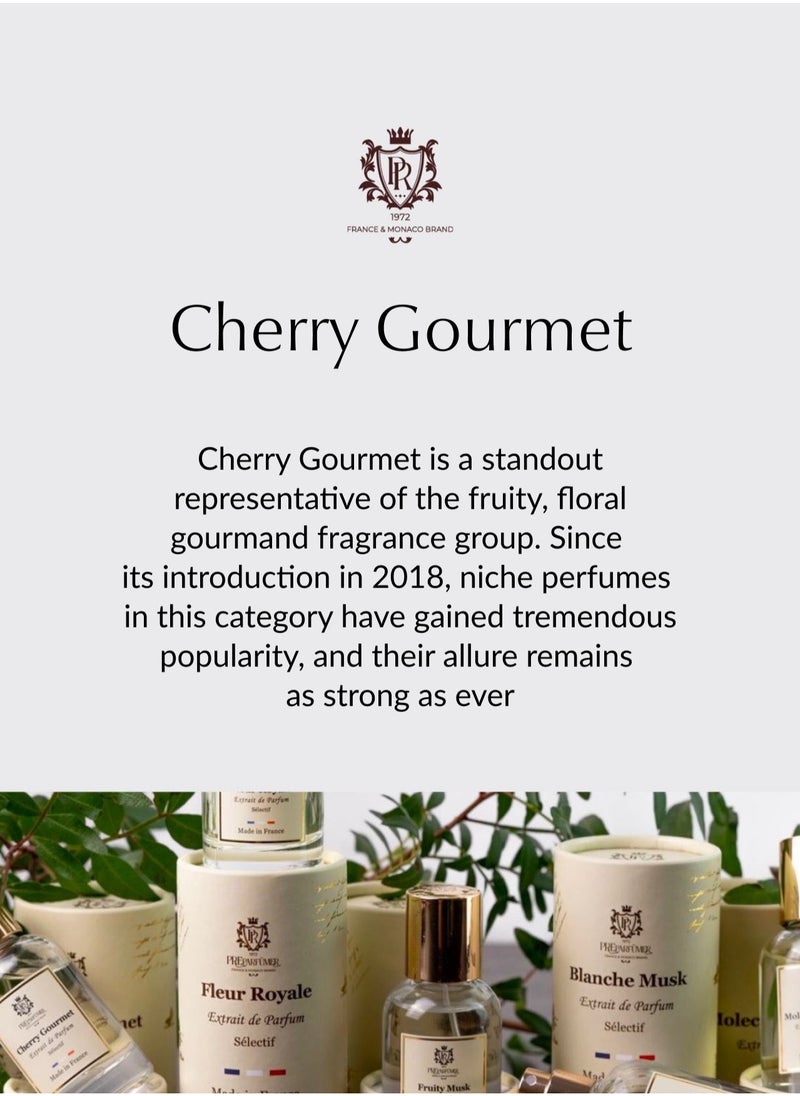 PREPARFUMER - From France Cherry Gourmet 30ml - Floral Fruity Gourmand Scent - Luxury Fragrance with Cherry & Almond - Long Lasting With Jasmine Notes - Image 1