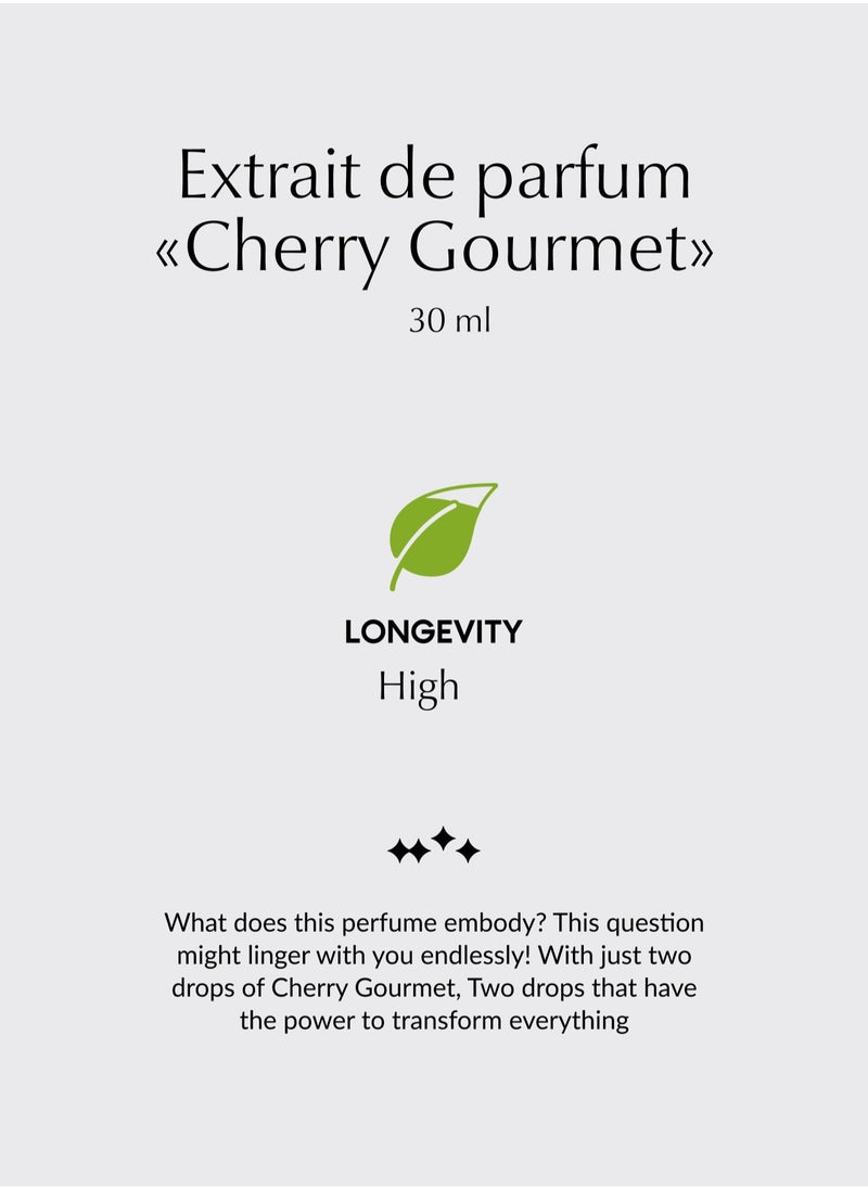 PREPARFUMER - From France Cherry Gourmet 30ml - Floral Fruity Gourmand Scent - Luxury Fragrance with Cherry & Almond - Long Lasting With Jasmine Notes - Image 1
