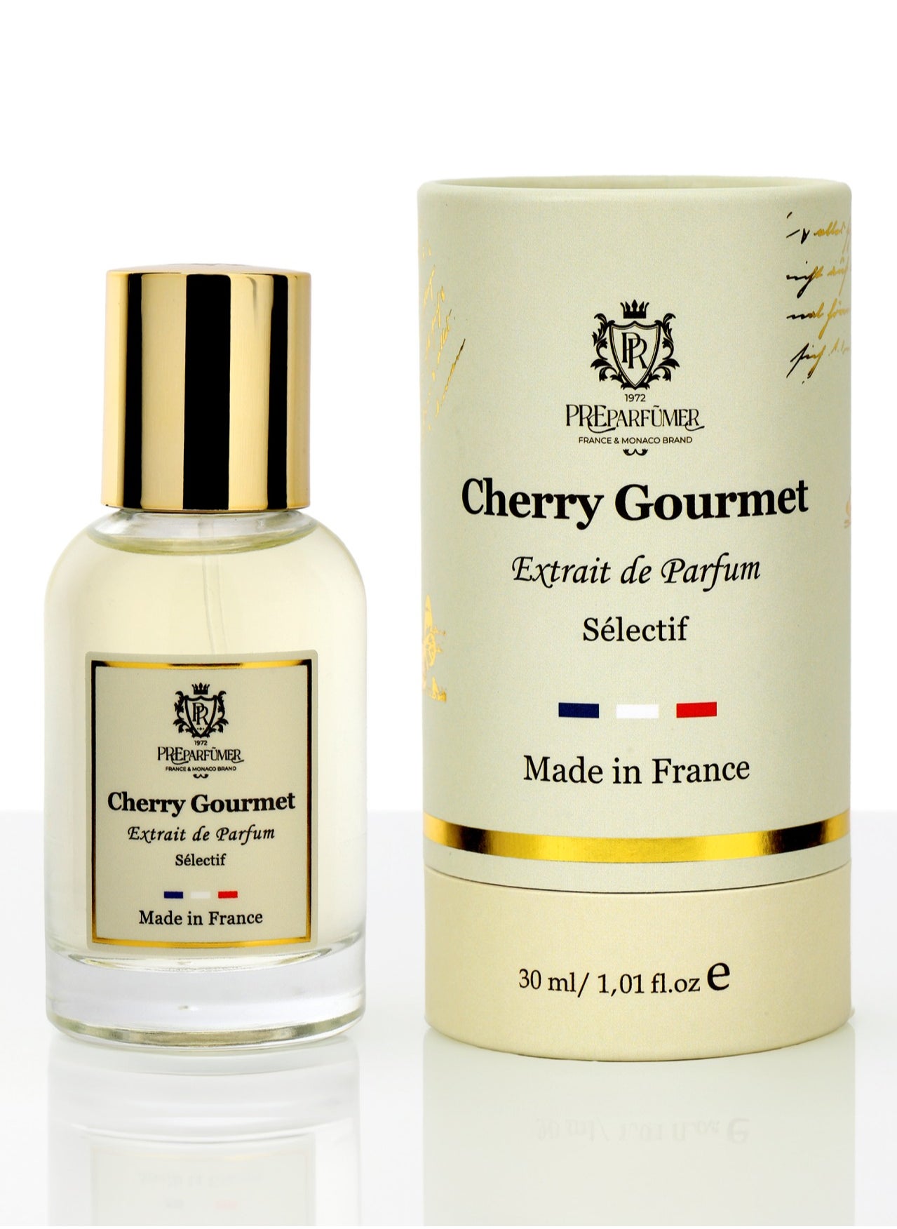 PREPARFUMER From France Cherry Gourmet 30ml - Floral Fruity Gourmand Scent - Luxury Fragrance with Cherry & Almond - Long Lasting With Jasmine Notes 