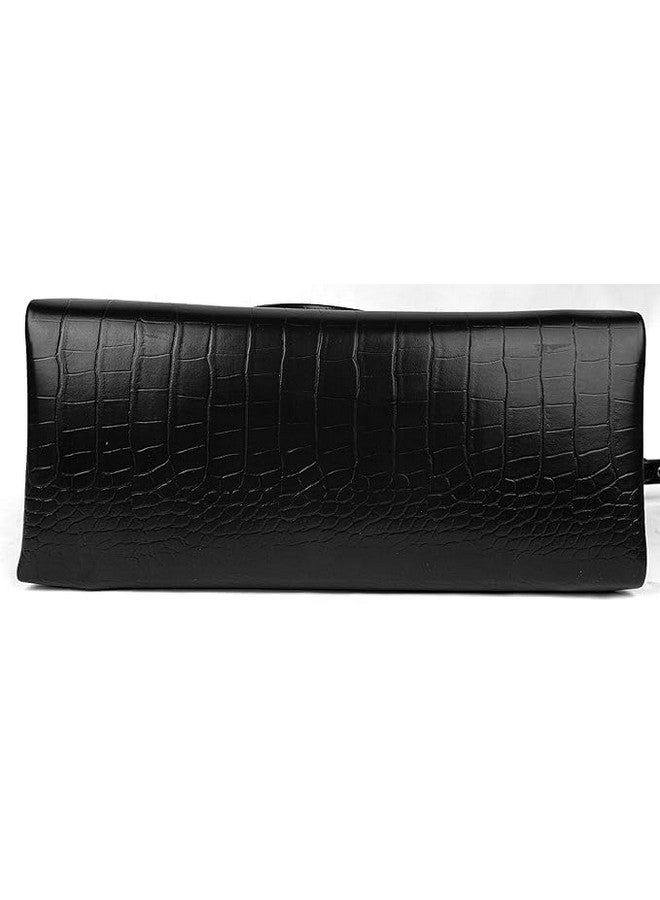 Alice Girls 3-compartment Fashion shoulder bag for Women//gift for Sister (hbg2all) (black) - Image 3