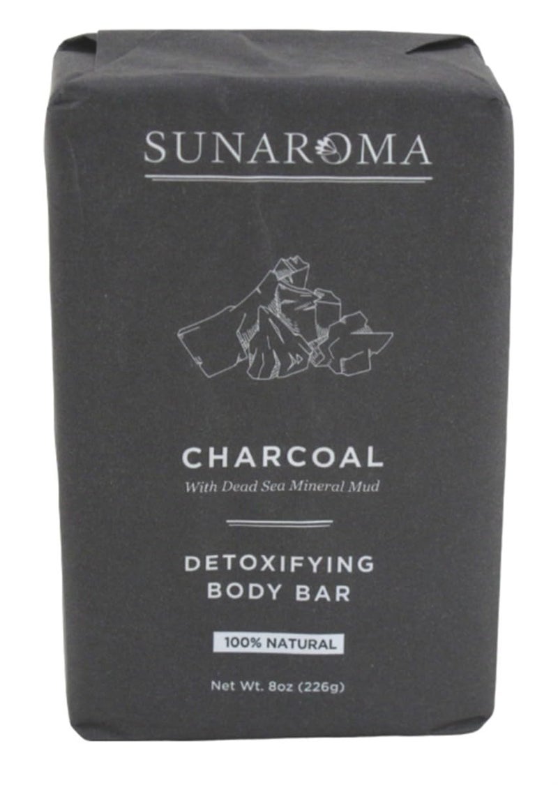 SUNAROMA Soap Bar Charcoal With Bergamot Oil 8 Ounce SG_B07J1YBRKH_US