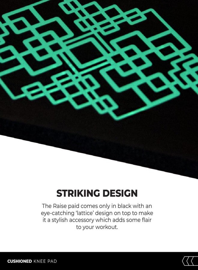 تيجو وسادة تقوية مبطنة من TEGO Raise - وسادة للركبة، وسادة يوغا، وسادة يوغا، حصيرة سميكة للرجال والنساء والأطفال (أسود أخضر، 25 × 60 × 2 (سُمك)) - Image 2