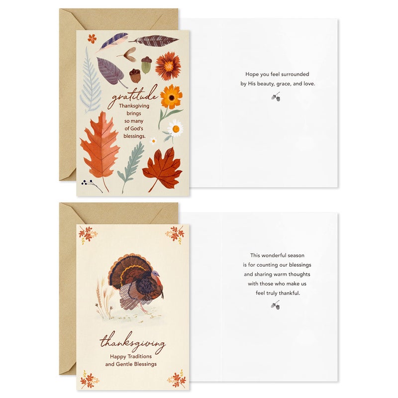 Hallmark Religious Thanksgiving Cards Assortment  Blessings (36 Assorted Cards with Envelopes) - Image 4