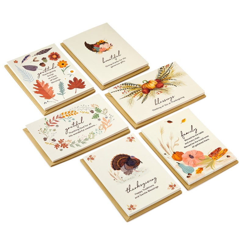 Hallmark Religious Thanksgiving Cards Assortment  Blessings (36 Assorted Cards with Envelopes) - Image 3