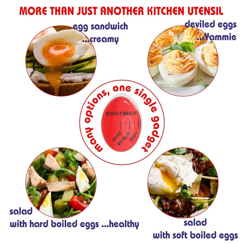 MVM Enterprise Colour Changing Egg Timer Perfect Boiled Eggs Cooking Kitchen Timer Safe Egg Timer Boiled Eggs for Breakfast Egg Timer Cooking Color dial timers Supplies Cook Tools kitchenware - Image 5