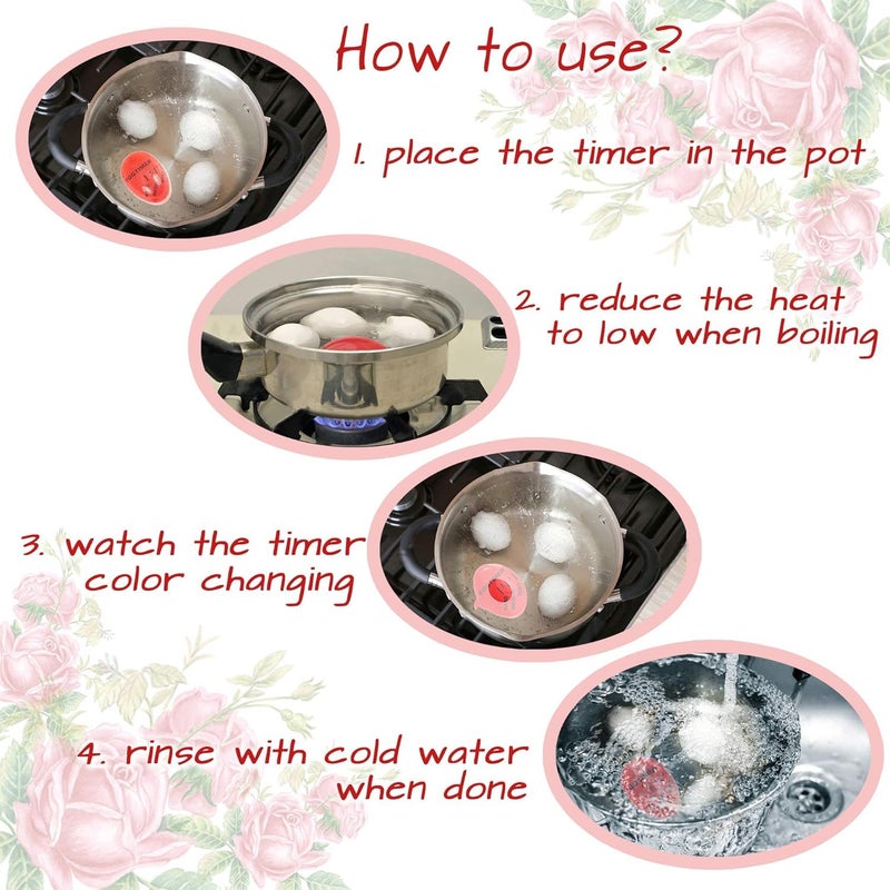 MVM Enterprise Colour Changing Egg Timer Perfect Boiled Eggs Cooking Kitchen Timer Safe Egg Timer Boiled Eggs for Breakfast Egg Timer Cooking Color dial timers Supplies Cook Tools kitchenware - Image 4