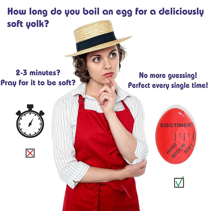 MVM Enterprise Colour Changing Egg Timer Perfect Boiled Eggs Cooking Kitchen Timer Safe Egg Timer Boiled Eggs for Breakfast Egg Timer Cooking Color dial timers Supplies Cook Tools kitchenware - Image 3