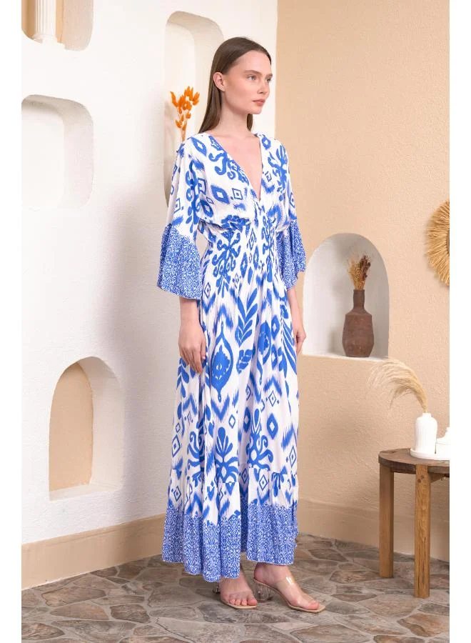 Hoxton Gal Floral Print Maxi Dress