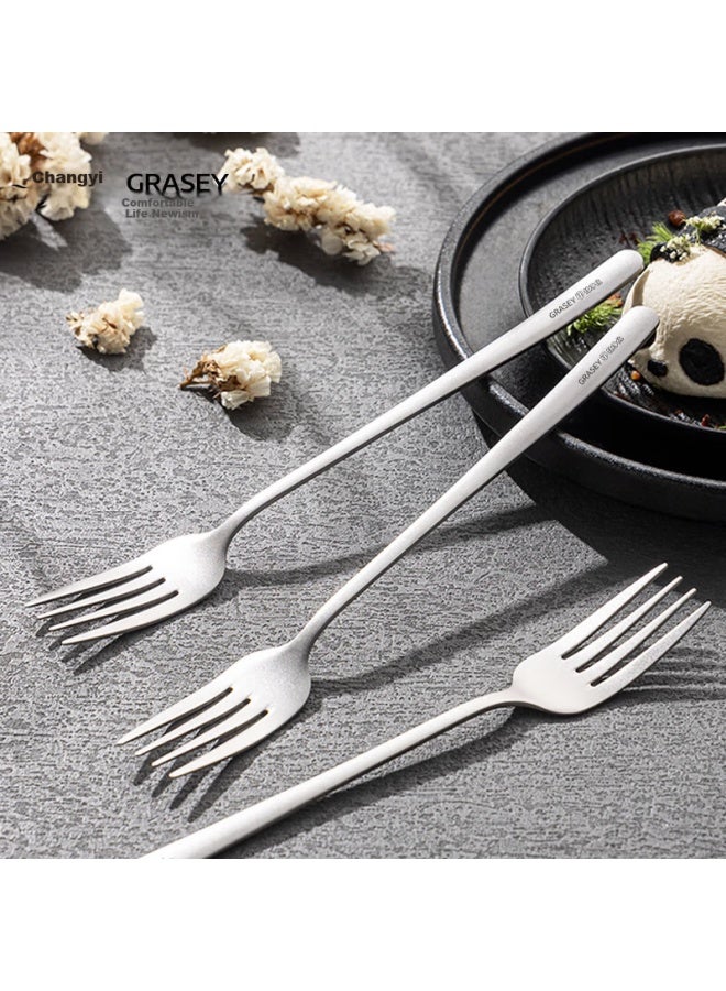 GRASEY Guangyi Titanium Purification Stainless Steel Fork Western Fork Dessert Fork Fruit Fork Salad Fork Cutlery Set 2 Pieces Gy1305 - Image 3