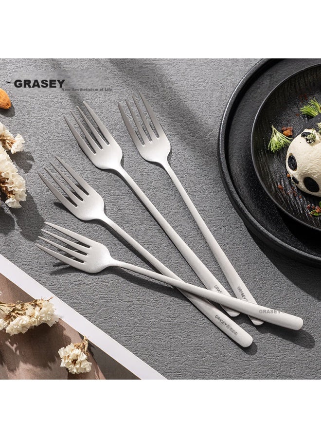 GRASEY Guangyi Titanium Purification Stainless Steel Fork Western Fork Dessert Fork Fruit Fork Salad Fork Cutlery Set 2 Pieces Gy1305 - Image 5