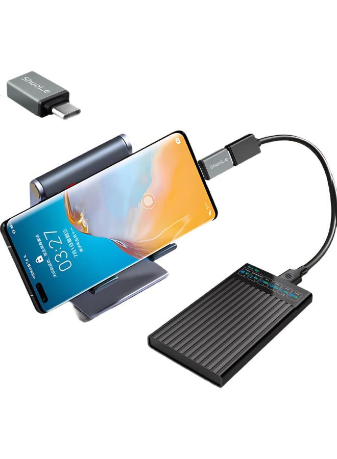 Shuole External Hard Drive Enclosure, 2.5-Inch, Sata Interface, For Laptops And Desktop Computers, Ssd And Mechanical Hard Drive Case, Color Display, 7-Inch Version - Image 3
