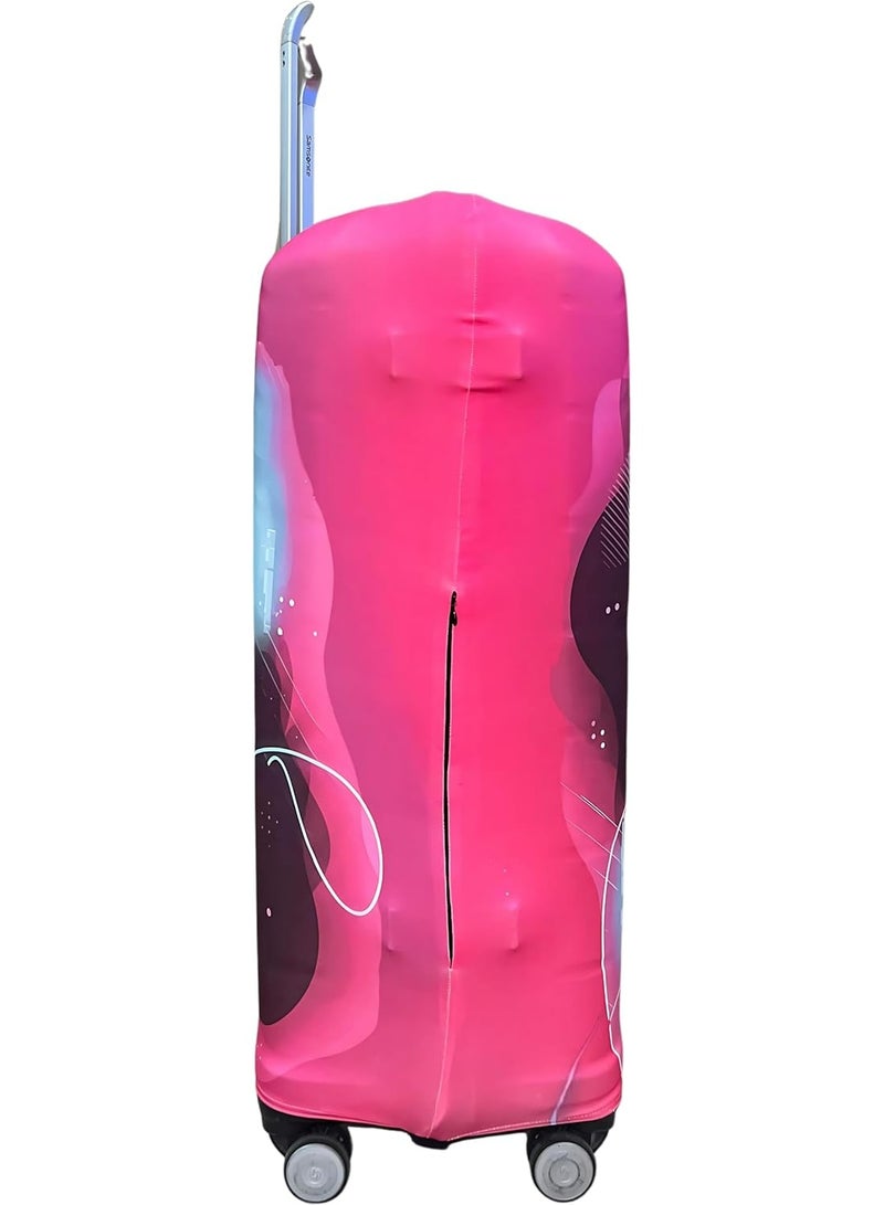 natOnat Travel Luggage Cover Protector - Suitcase Cover - Stretchy, Washable Spandex & Polyester - Protects Against Dirt & Scratches - Vibra Design - Fits 58-63 CM Height ( Medium ) - Image 4