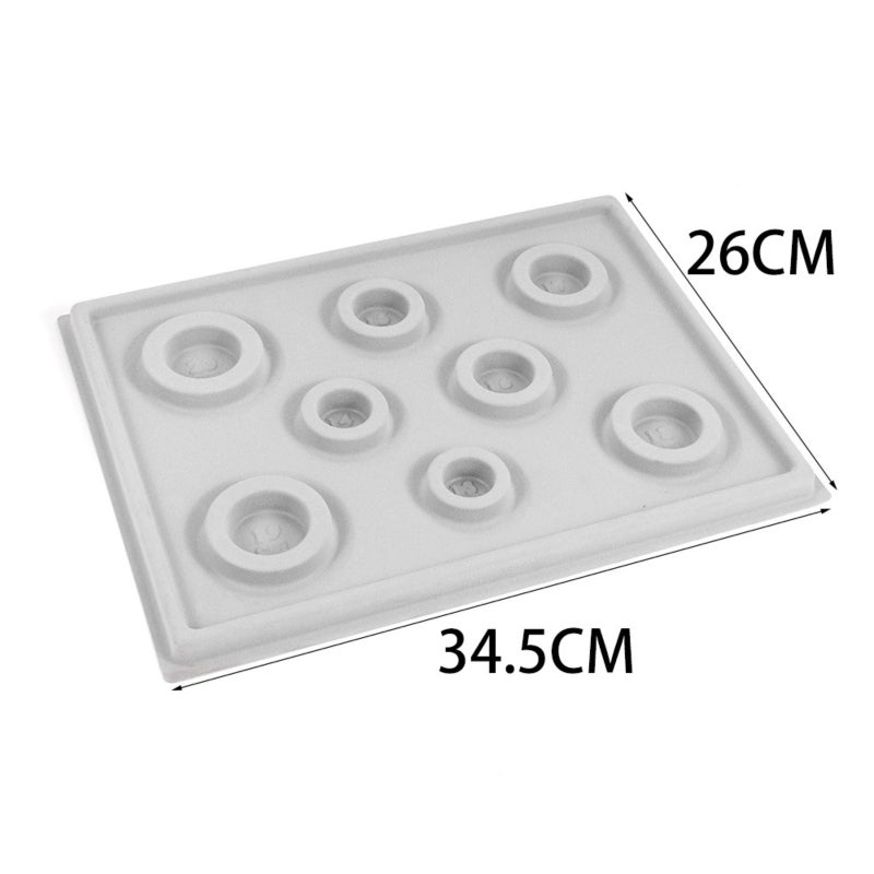 4 Pieces Bead Design Boards Mats Bracelet Design Board Flocked Bead Board Necklace Beading Jewelry Organizer Tray DIY Jewelry Making Tray Bead Tray for Jewelry Making - Image 5
