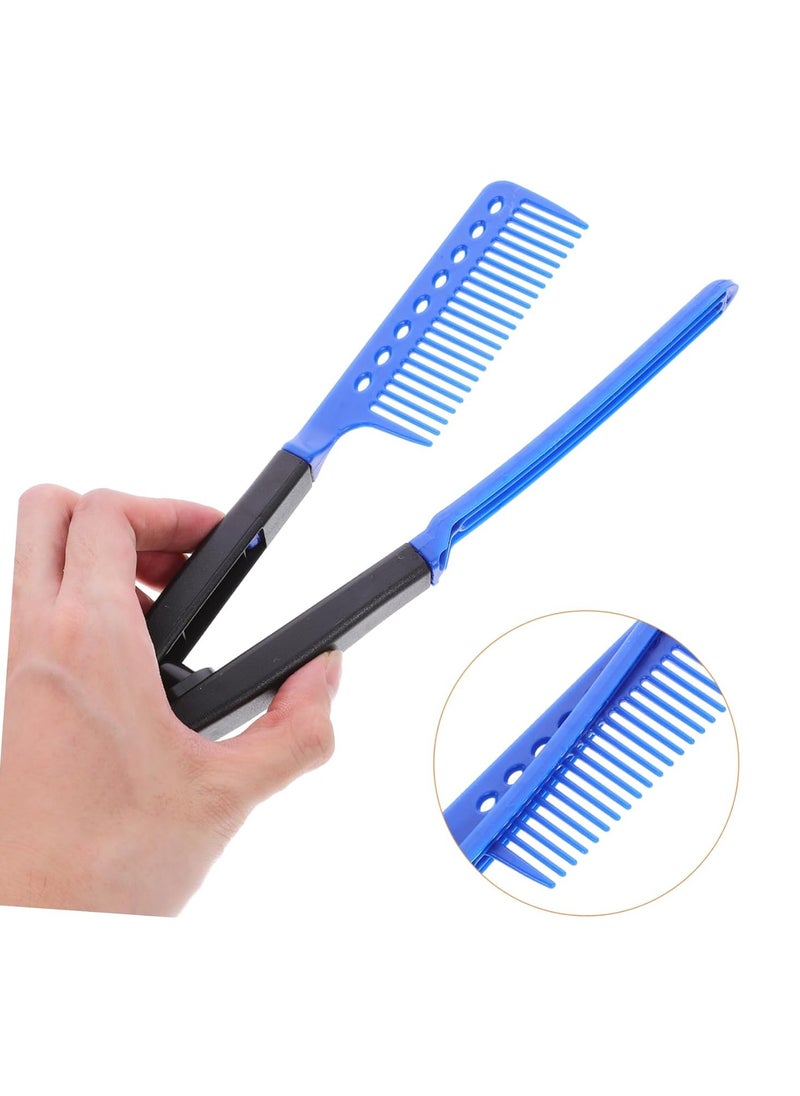 Generic Hairdressing Comb Hair Straightening Comb V-shaped Straightener Straight Hair Comb Flat Iron Comb V-shaped Straight Comb Hair Combs for Women Accessories Modeling  - Image 5