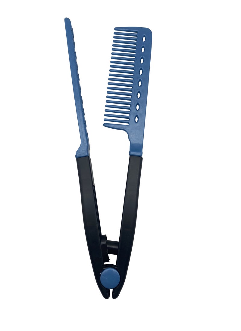 Generic Hairdressing Comb Hair Straightening Comb V-shaped Straightener Straight Hair Comb Flat Iron Comb V-shaped Straight Comb Hair Combs for Women Accessories Modeling  - Image 1