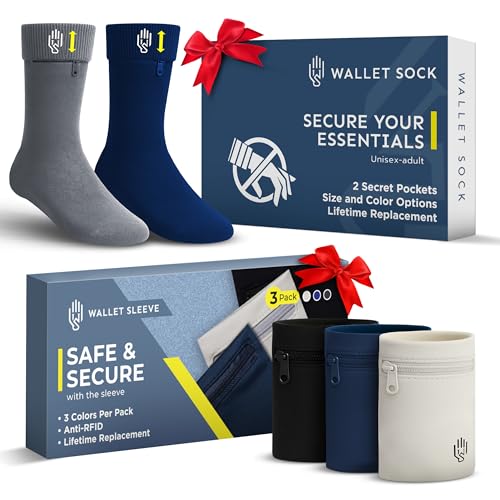 Wallet Sleeve 3 Pack Wrist Wallet for Men and Women, Anti-Pickpocket - Lightweight Wristband for Travel, Running, Hiking, Workout, RFID Zipper Pouch for Cash, Cards, & Small Essentials, 8-Inch Wrist Width - Image 2