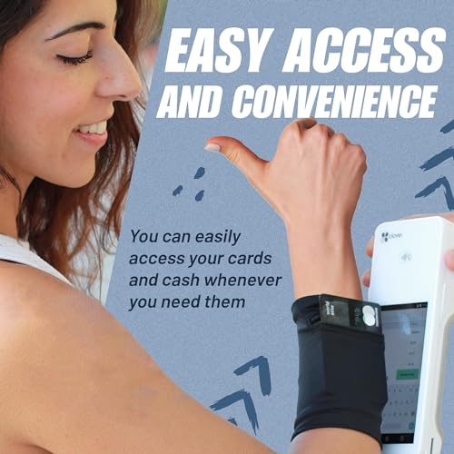 Wallet Sleeve 3 Pack Wrist Wallet for Men and Women, Anti-Pickpocket - Lightweight Wristband for Travel, Running, Hiking, Workout, RFID Zipper Pouch for Cash, Cards, & Small Essentials, 8-Inch Wrist Width - Image 5