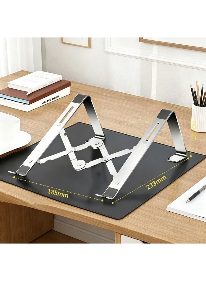 Laptop Stand for Desk, Adjustable Laptop Riser ABS+Silicone Foldable Portable Laptop Holder, Ventilated Cooling Notebook Stand for MacBook Pro Air, Lenovo, Dell, HP, Laptops,Tablet - Image 2