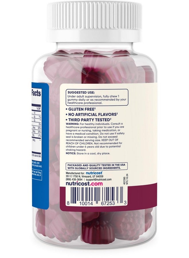 Nutricost Kids Elderberry Gummies (50mg) with Zinc & Vitamin C 120 Gummies - Gluten Free, No Corn Syrup - Image 4