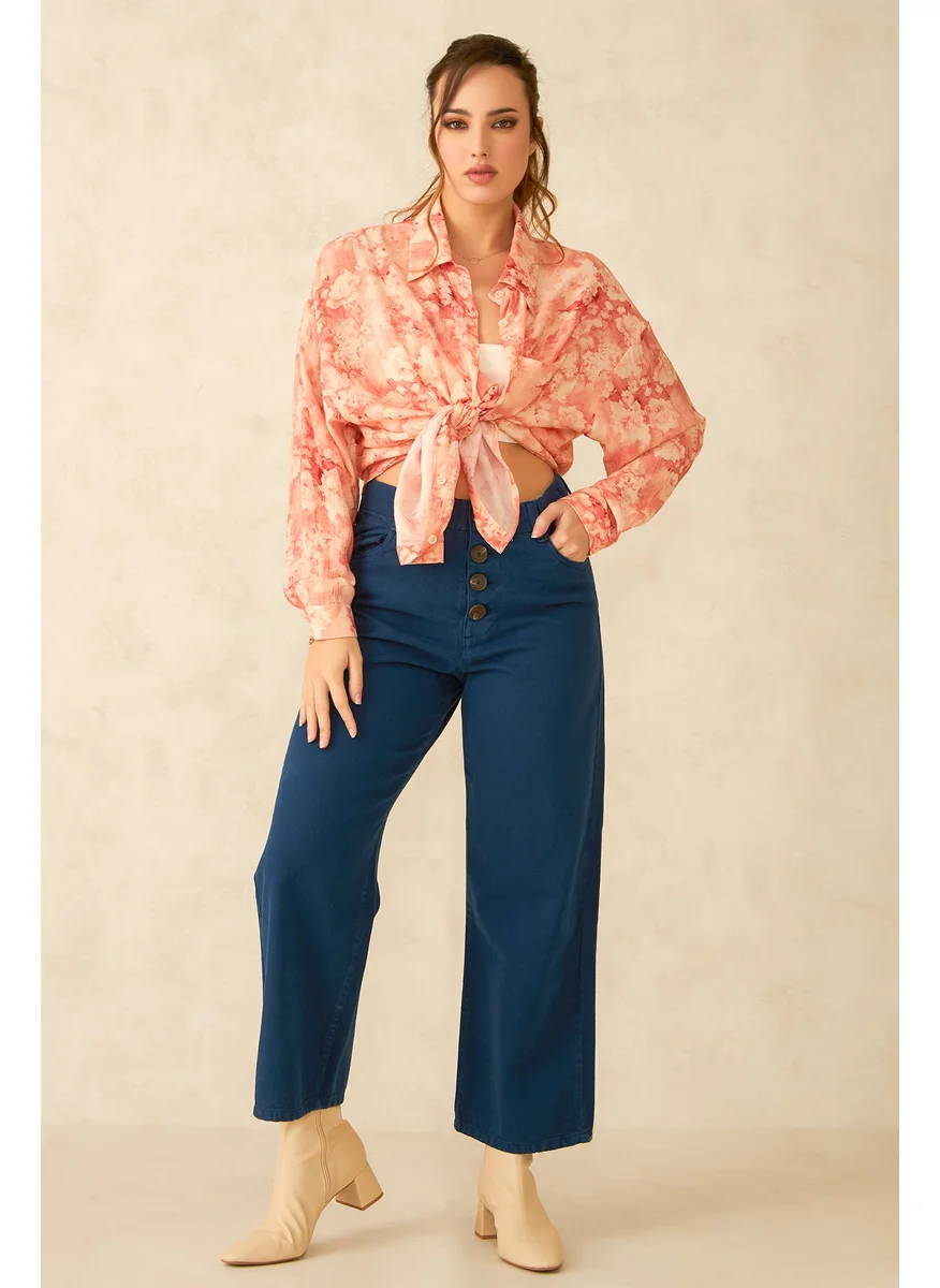 فيرجيو Virgio Rio Dark Blue High Waist Jeans