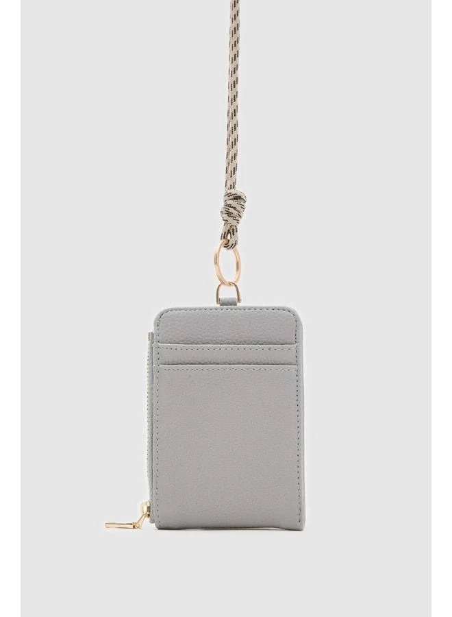 Shule Bags  Gray Palm Neck Strap Women's Wallet. for Women | Best Price UAE