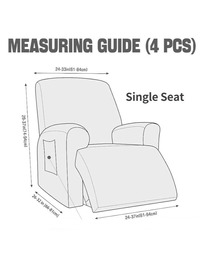 Stretch Single Sofa Cover Slipcover Soft Universal All Season Cover Anti-Slip Wear-Resistant Furniture Protector - Image 2