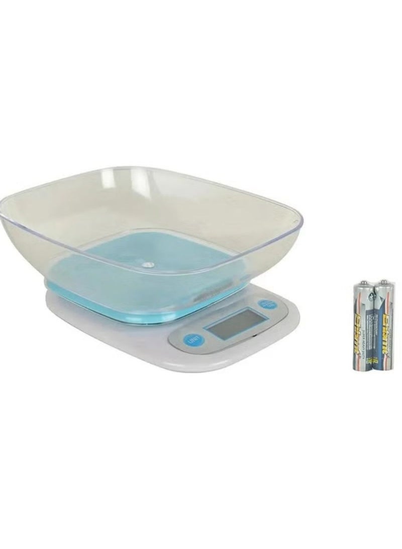 Denx DX3603 Digital Kitchen Scale – 1g Accuracy, 5kg Capacity – Sleek Design, Battery Operated - Image 2