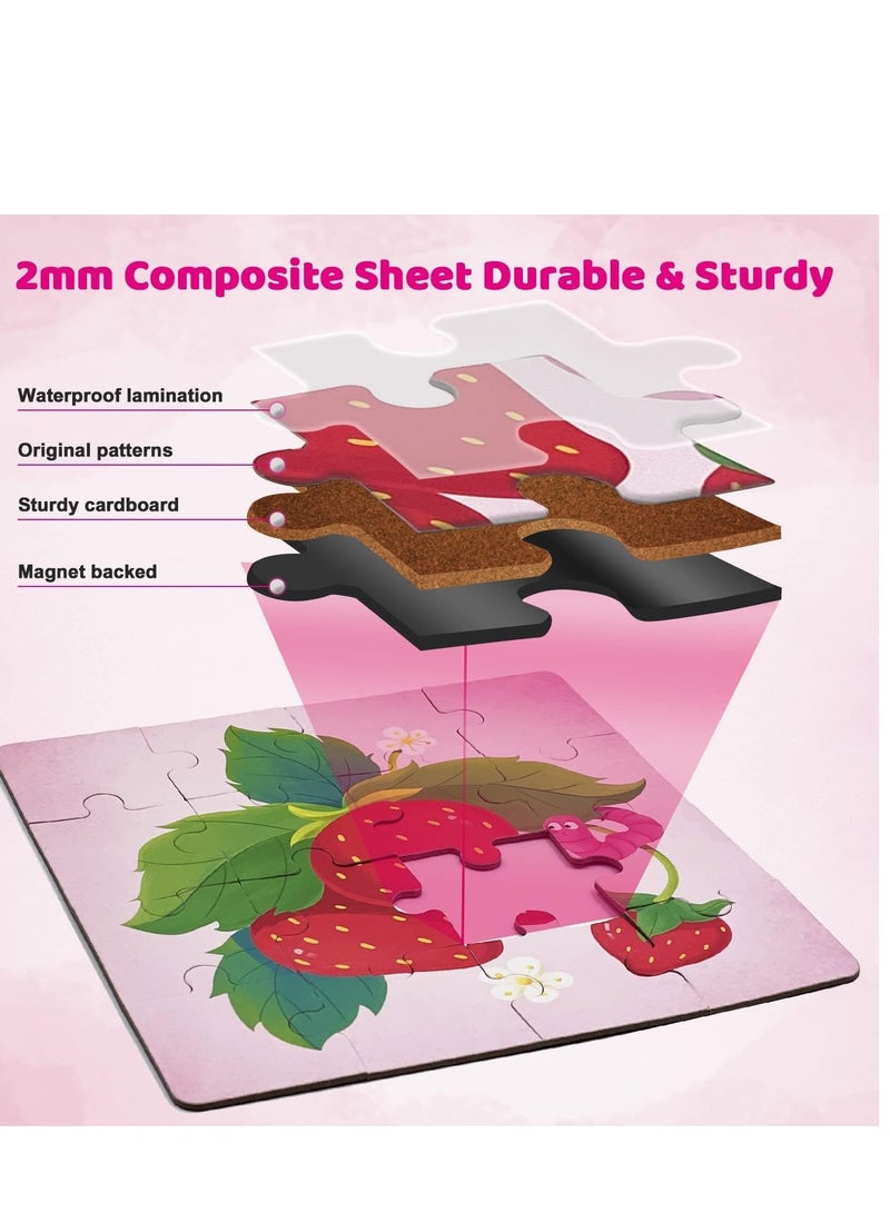 SYOSI Magnetic Puzzles for Kids Ages 4 5 6 7 8 Three Wooden Jigsaw 61 Piece Dinosaur Book Party Favors Girls and Boys - Image 5