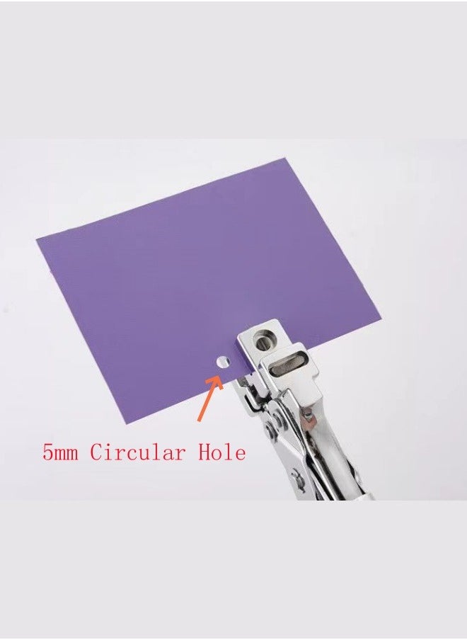 Generic 3 in 1 Badge Slot Hole Punch for ID Card, Handheld Card Puncher Suitable for PVC Material, Business Cards and Cardstock(3×13mm Slot Hole, 5mm Round Hole and R5 Corner Rounder in one)  - Image 2