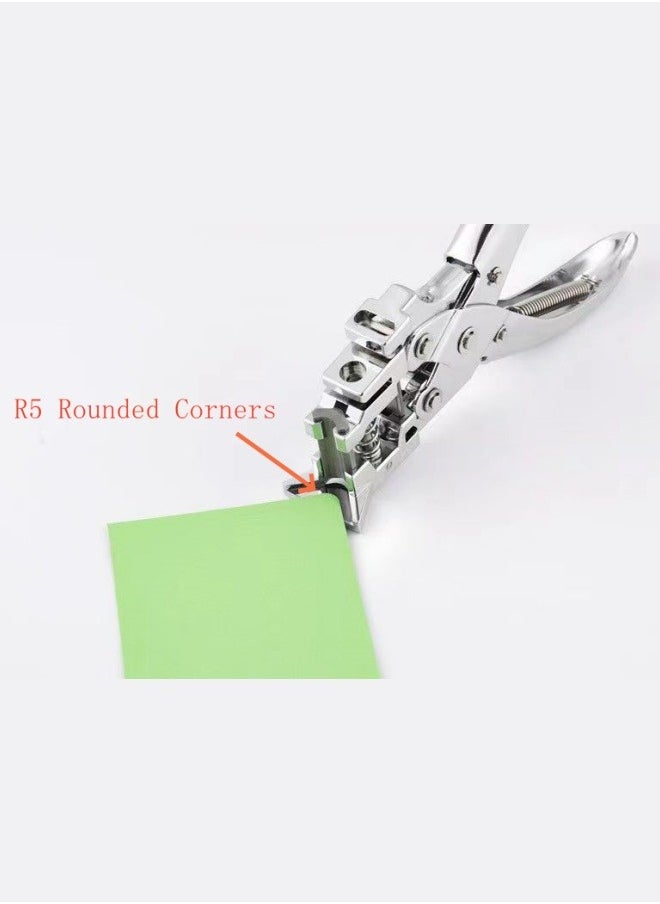 Generic 3 in 1 Badge Slot Hole Punch for ID Card, Handheld Card Puncher Suitable for PVC Material, Business Cards and Cardstock(3×13mm Slot Hole, 5mm Round Hole and R5 Corner Rounder in one)  - Image 4