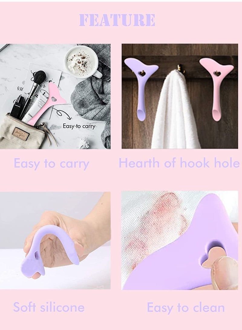 Excefore Eyeliner Stencils Wing Tips, Cat Stencil Molds Pads Silicone Aid Marscara Drawing Aid, Face Cream, Easy Makeup Tool, Resusable Applicator Blue - Image 5