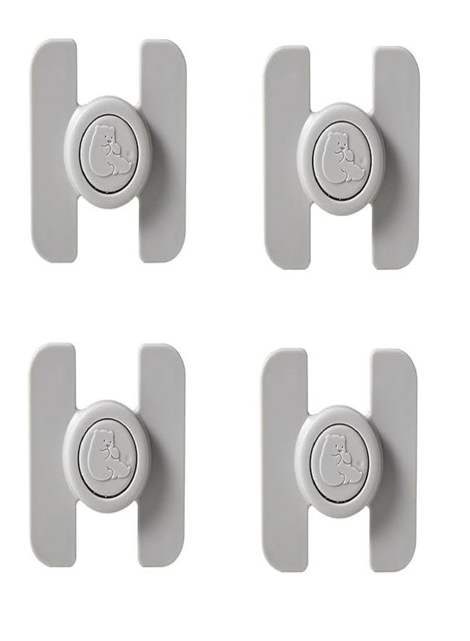 VIHAX Furniture Anti-Open Child Safety Drawer, Refrigerator, Water Dispenser Lock(4pcs) (Grey) - Image 1