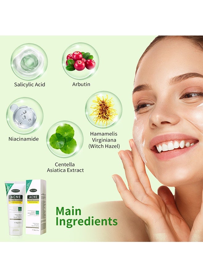 MEJISOO Acne Facial Clwanser, Centella Asiatica Soothing Face Cleanser, Oil Control Anti-Acne, Deep Pore Clean Facial Hydrating Moisturizing 100ml - Image 4