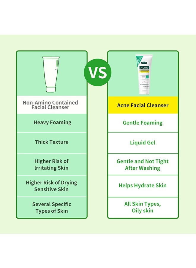 MEJISOO Acne Facial Clwanser, Centella Asiatica Soothing Face Cleanser, Oil Control Anti-Acne, Deep Pore Clean Facial Hydrating Moisturizing 100ml - Image 5