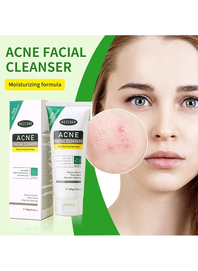 MEJISOO Acne Facial Clwanser, Centella Asiatica Soothing Face Cleanser, Oil Control Anti-Acne, Deep Pore Clean Facial Hydrating Moisturizing 100ml - Image 2