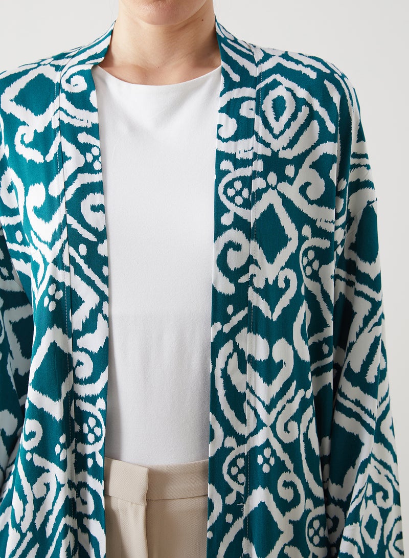 LC WAIKIKI Shawl Collar Patterned Oversize Women's Kimono - Image 3