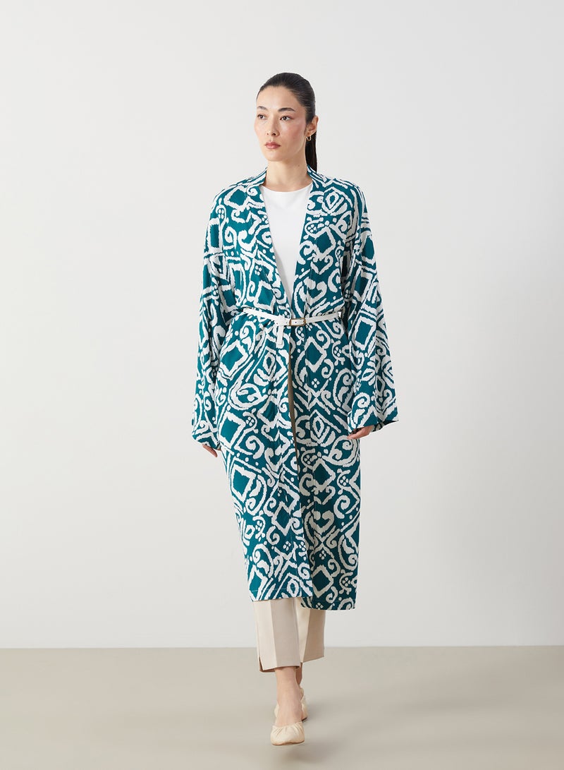 LC WAIKIKI Shawl Collar Patterned Oversize Women's Kimono - Image 1