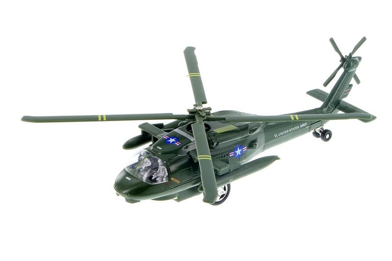 Playmaker Toys U.S. Army Sikorsky UH-60 Black Hawk Helicopter 10" Die Cast Metal Model Toy (1 at Random, Color May Very) - Image 3