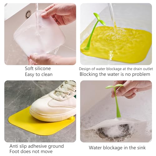 piercing 4 Pcs Drain Cover, Bathroom Drain Cover, Bathroom Sink and Shower Drain Protector, Hair Catcher for Home & Travel Use - Image 4