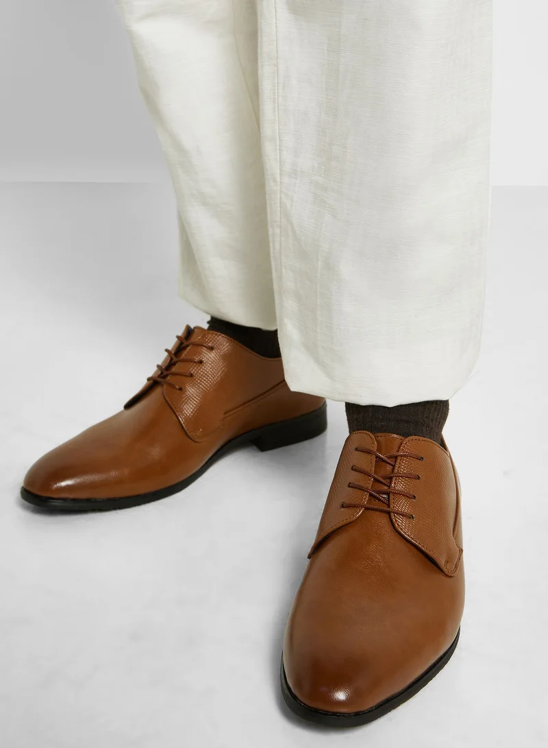 Robert Wood Snake Print Formal Lace Ups