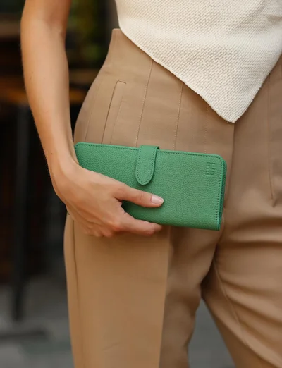 Cabani Genuine Leather Green Women's Wallet