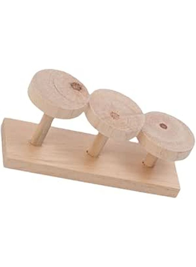 Wooden Parrot Ladder Platform with Climbing Ropes Creative Bird Toy Accessories - Image 1