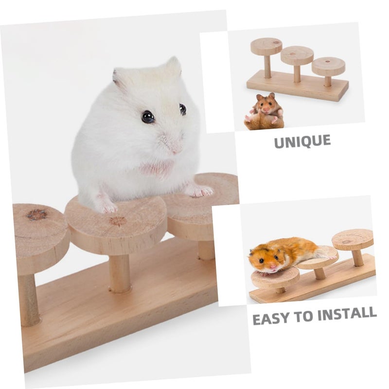 Wooden Parrot Ladder Platform with Climbing Ropes Creative Bird Toy Accessories - Image 3