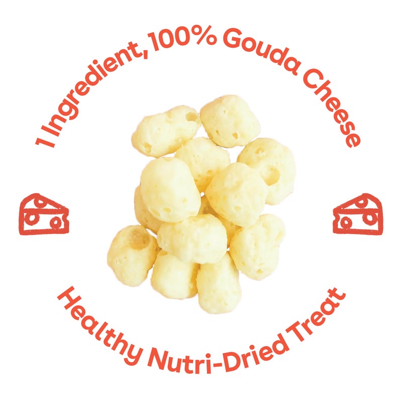 Pupford Cheese Crunchies, All-Natural, Healthy, Freeze Dried, Single-Ingredient Treat for Dogs & Puppies (Gouda, 7.50 oz) - Image 2