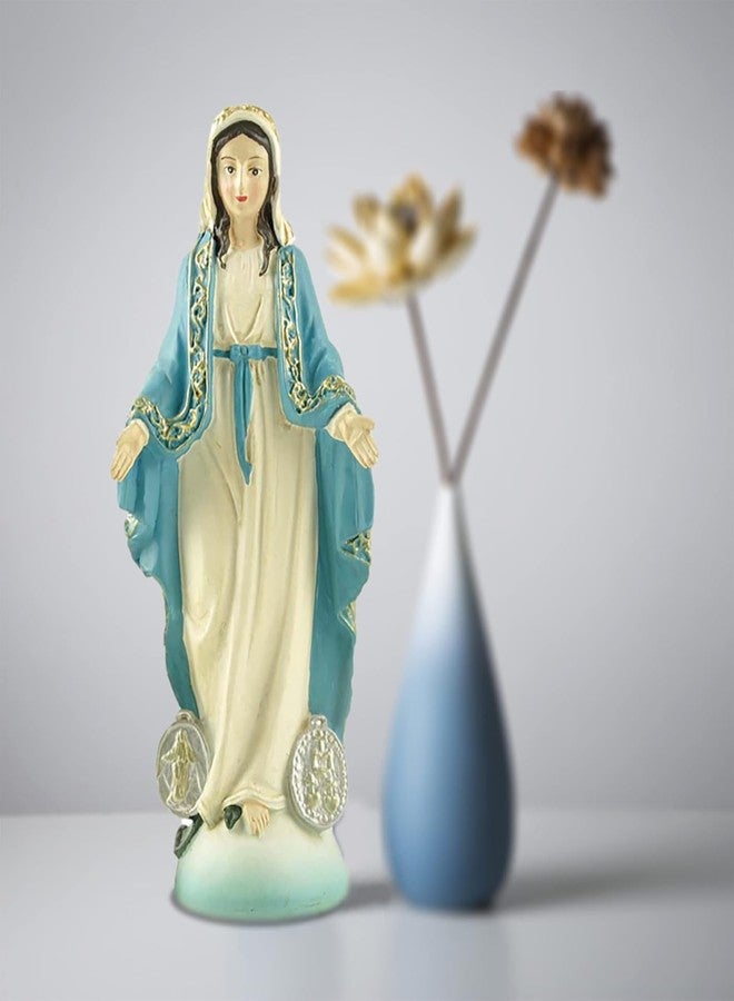 PlentifulHome Virgin Mary Statue – 4.72” Resin Our Lady of Grace Figurine, Catholic Home Decor for Prayer Altar, Spiritual Gift, Religious Tabletop Display - Image 4