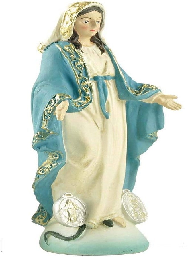 PlentifulHome Virgin Mary Statue – 4.72” Resin Our Lady of Grace Figurine, Catholic Home Decor for Prayer Altar, Spiritual Gift, Religious Tabletop Display - Image 2