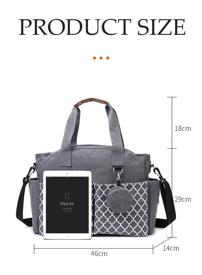 DUNISO Multifunctional Waterproof Mommy Bag, portable mother and baby bag, Oxford cloth diaper bag, with handle and adjustable shoulder strap, wear resistant, suitable for daily, outdoor, and travel  - Image 2