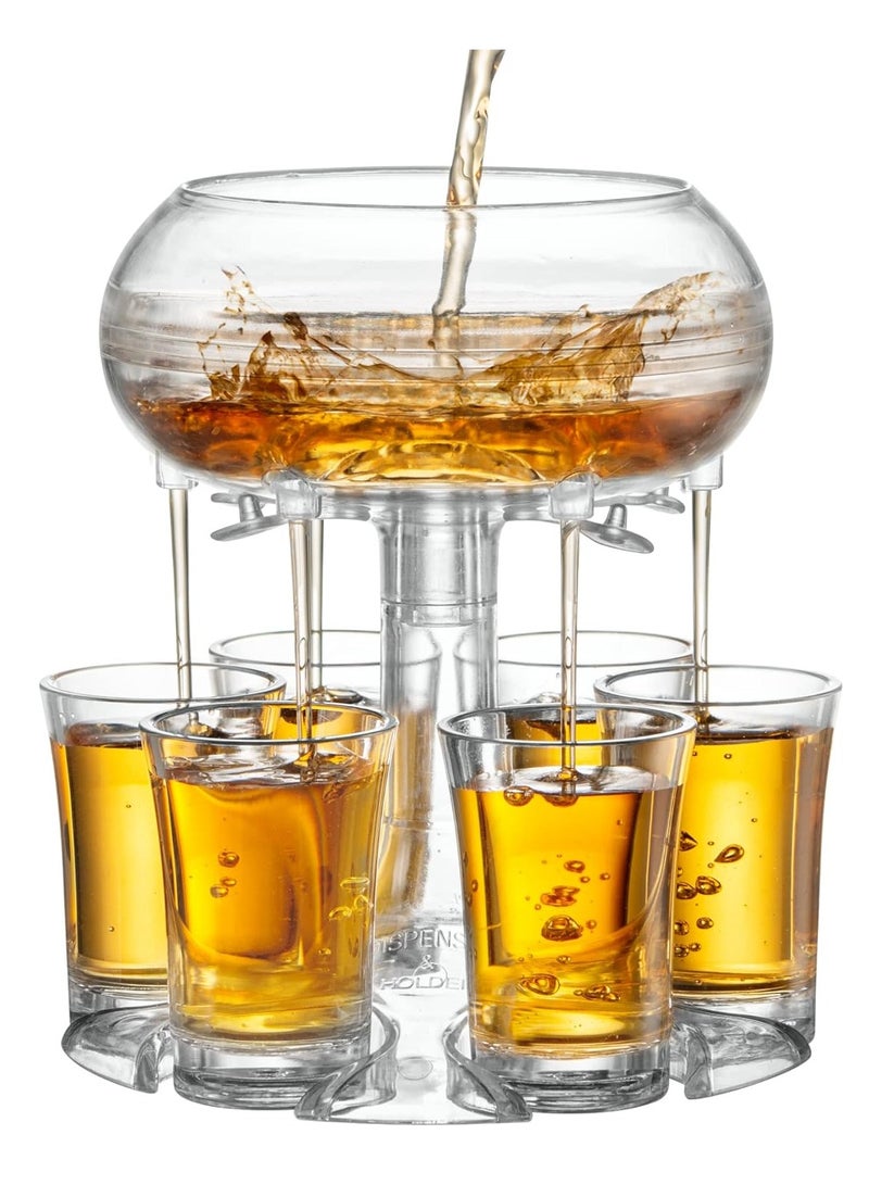 general Acrylic Wine Dispenser Set with 6 Glasses - Elegant & Practical Unbreakable Juice Dispenser, Beer Dispenser for Party - Image 2