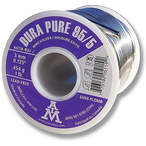 AIM Dura-Pure 95/5 Lead-Free 0.125inch Solid Solder Wire for Plumbing Repairs (454g / 16oz) - Image 5